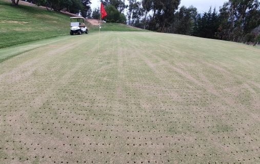 Trabajos en la cancha de Golf