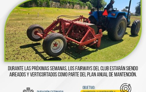 Mantención de fairways en proceso